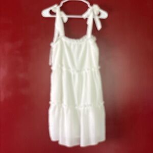 SHEIN White Ruffled Dress